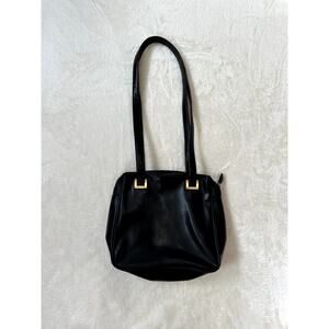 Nine West Vintage Black Purse 100% Vinyl Shoulder Bag Crossbody Western Bag